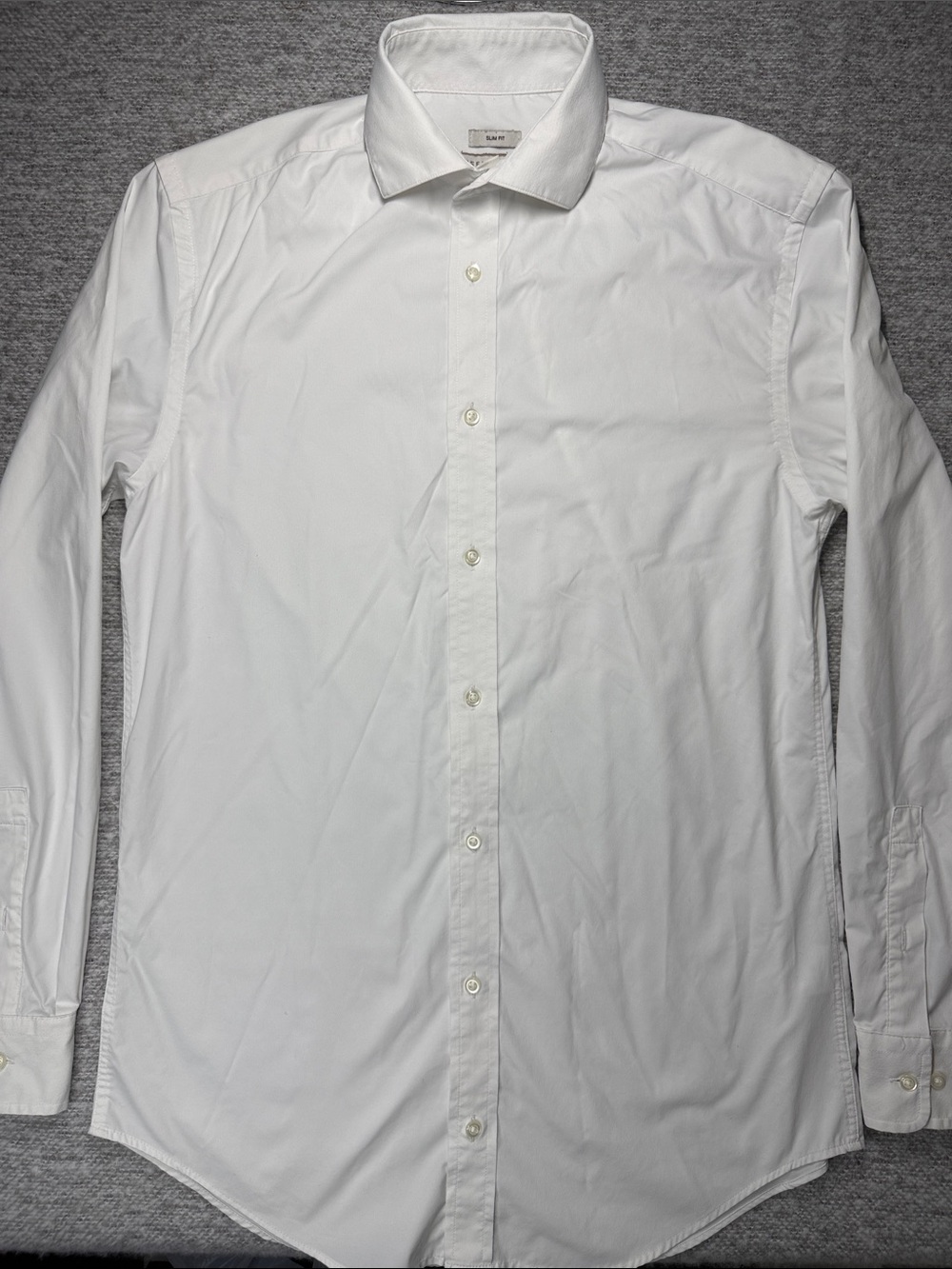 Joseph Abboud Men's White Button-Down Shirt Non-Iron Slim Fit 14 1/2 32/33